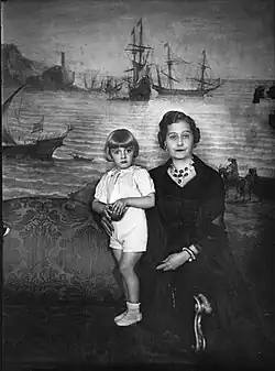 Isabelle Sursock assieme al Nipote il Principe Prospero Colonna