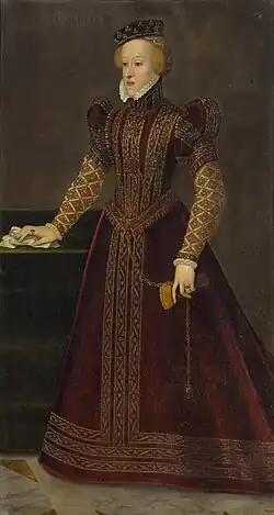 Barbora Habsburská v roce 1565, autor portrétu Francesco Terzi