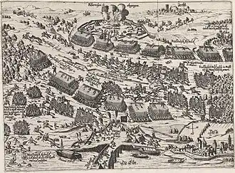 Bitva u Desavy z dílny Franse Hogenberga