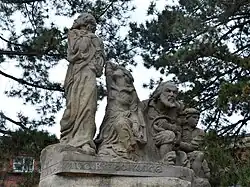 Komenský se loučí s vlastí, zahrada Bílkovy vily, Praha (1926)