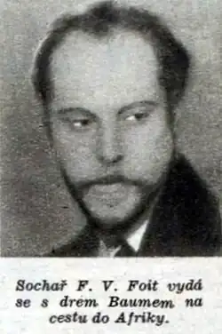František Fojt v době první africké cesty, 1931