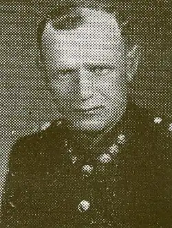 František Herink uniformě Hasičského sboru města Slaného, 1940