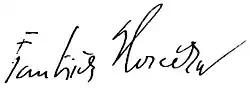 František Horečka – podpis