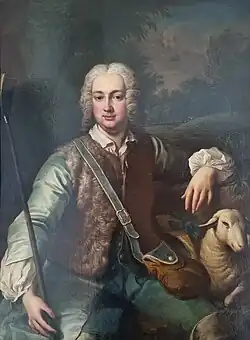 Portrét v kostýmu pastýře, SZ Duchcov