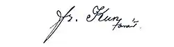 František Kún – podpis