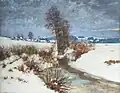 František Kaván Řeka v zimní krajině