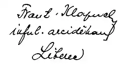 Podpis: František Klapuch