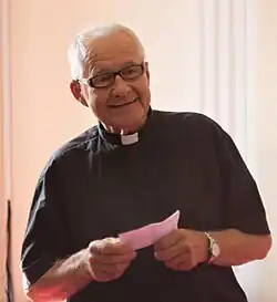 František Beneš při projevu na litomyšlském proboštství 14. srpna 2016