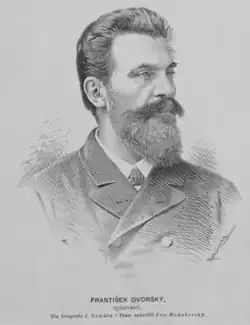 František Dvorský – dle fotografie J. Tomáše v Praze nakreslil Jos. Mukařovský