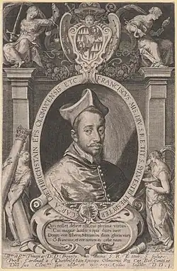 František kardinál z Ditrichštejna, portrét z roku 1604 od Aegidiuse Sadelera