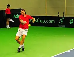 Frederik Nielsen v utkání Dánska s Norskem, 2017