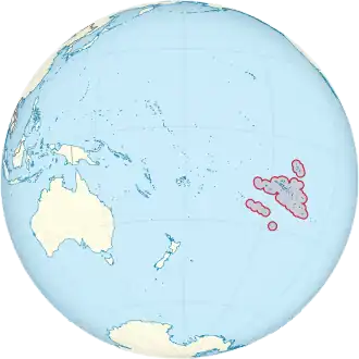 Poloha Francouzské Polynésie