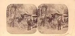 Francouzští námořníci v Cantonu, 1858, stereofotografie, stříbrná albuminová fotografie