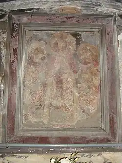 Freska se sv. Praxedou v kryptě