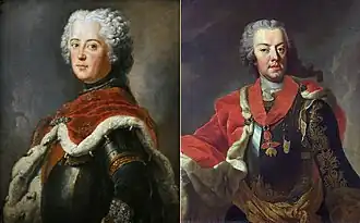 Fridrich II. Veliký a Karel Alexandr Lotrinský