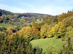 Pohled z Kopaniny směrem k Frýdštejnu