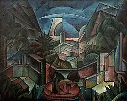 Fritz Stuckenberg, Kubofuturistische Landschaft, asi 1920