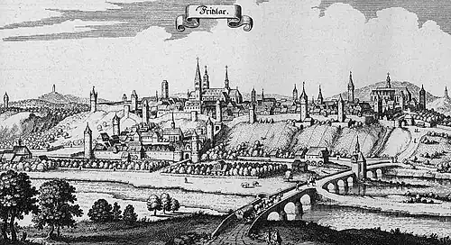 M. Merian: Fritzlar 1655