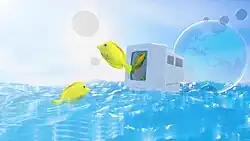 Obrázek s designem Frutiger Aero