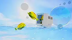 Obrázek s designem Frutiger Aero