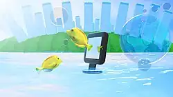 Obrázek s designem Frutiger Aero