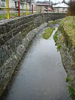 Fryštácký potok v Fryštáku