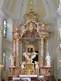 Hlavní oltář, bazilika Navštívení Panny Marie, Frýdek (1794–1796)