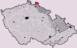 Frýdlantská pahorkatina na mapě Česka