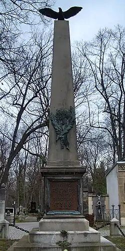 Společný hrob rodiny Fügnerovy a Tyršovy na pražských Olšanech