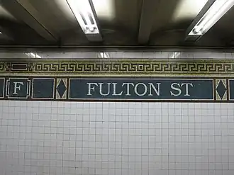 Mozaika Fulton Street v newyorské podzemní dráze