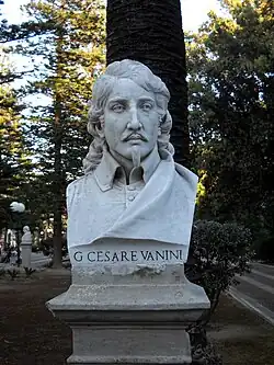 Busta Vaniniho, kterou vytvořil Eugenio Maccagnani (Lecce)