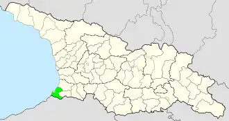 Municipalita Chelvačauri na mapě