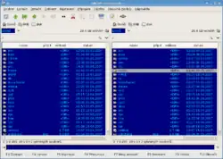 GNOME Commander 1.2.3 – hlavní okno