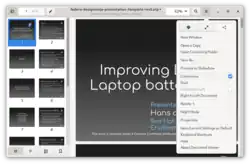 Evince zobrazující PDF dokument