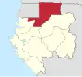 Woleu-Ntem na mapě Gabonu