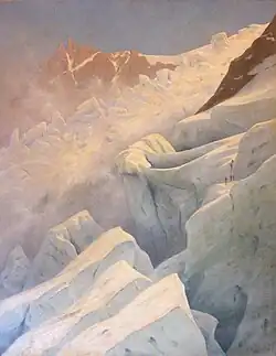 Trhliny nad Grands Mulets - Výstup na Mont Blanc, 1875-1883