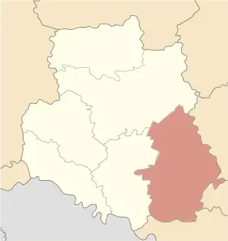 Poloha rajónu ve Vinnycké oblasti