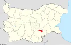 Obština na mapě Bulharska