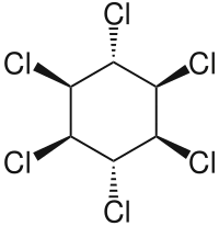 Strukturní vzorec lindanu