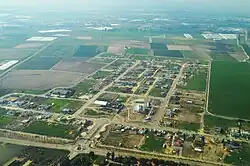 Letecký pohled na Ganej Tal, prosinec 2012