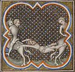 Rozčtvrcení zrádce Ganelona