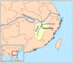 tok a povodí řeky na mapě