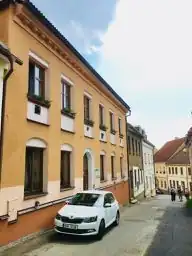 Gansův dům, bývalý židovský chudobinec, na fotografii z roku 2018