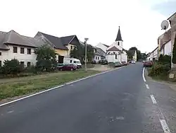 Pravětínská náves od severu