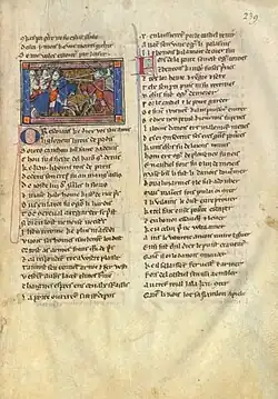 Stránka z rukopisu (13. století)