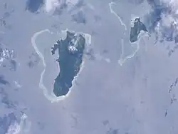 satelitní snímek ostrova