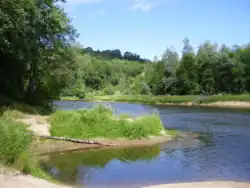 řeka u města Sigulda