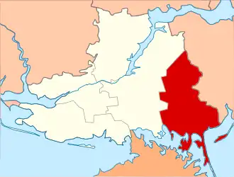 Poloha rajónu v Chersonské oblasti