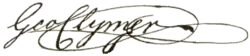 George Clymer, podpis