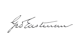 George Eastman – podpis